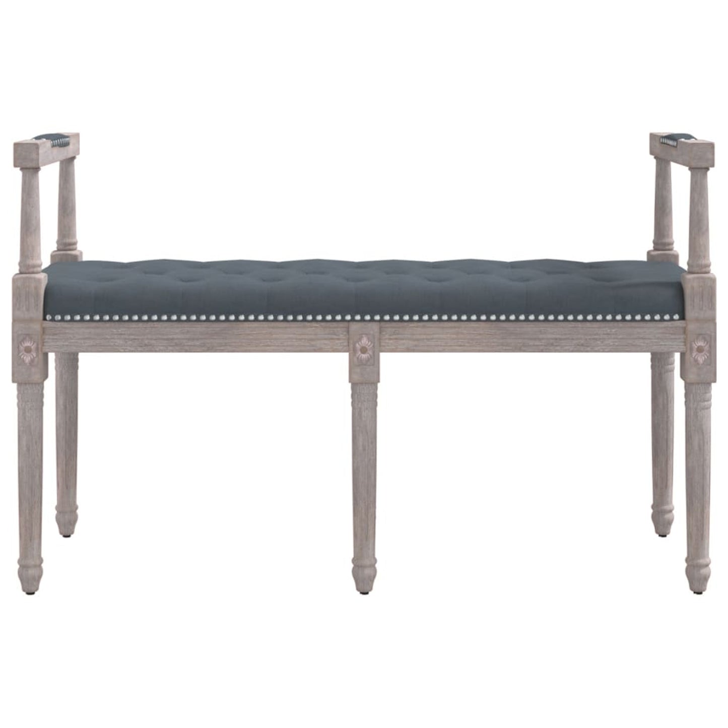 Bankje – Zitbank – Halbank – Opbergbank – Donkergrijs Velours – 110x40x70 cm – Comfortabel & Stijlvol