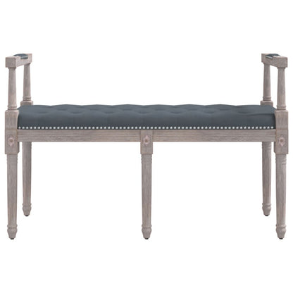 Bankje – Zitbank – Halbank – Opbergbank – Donkergrijs Velours – 110x40x70 cm – Comfortabel & Stijlvol