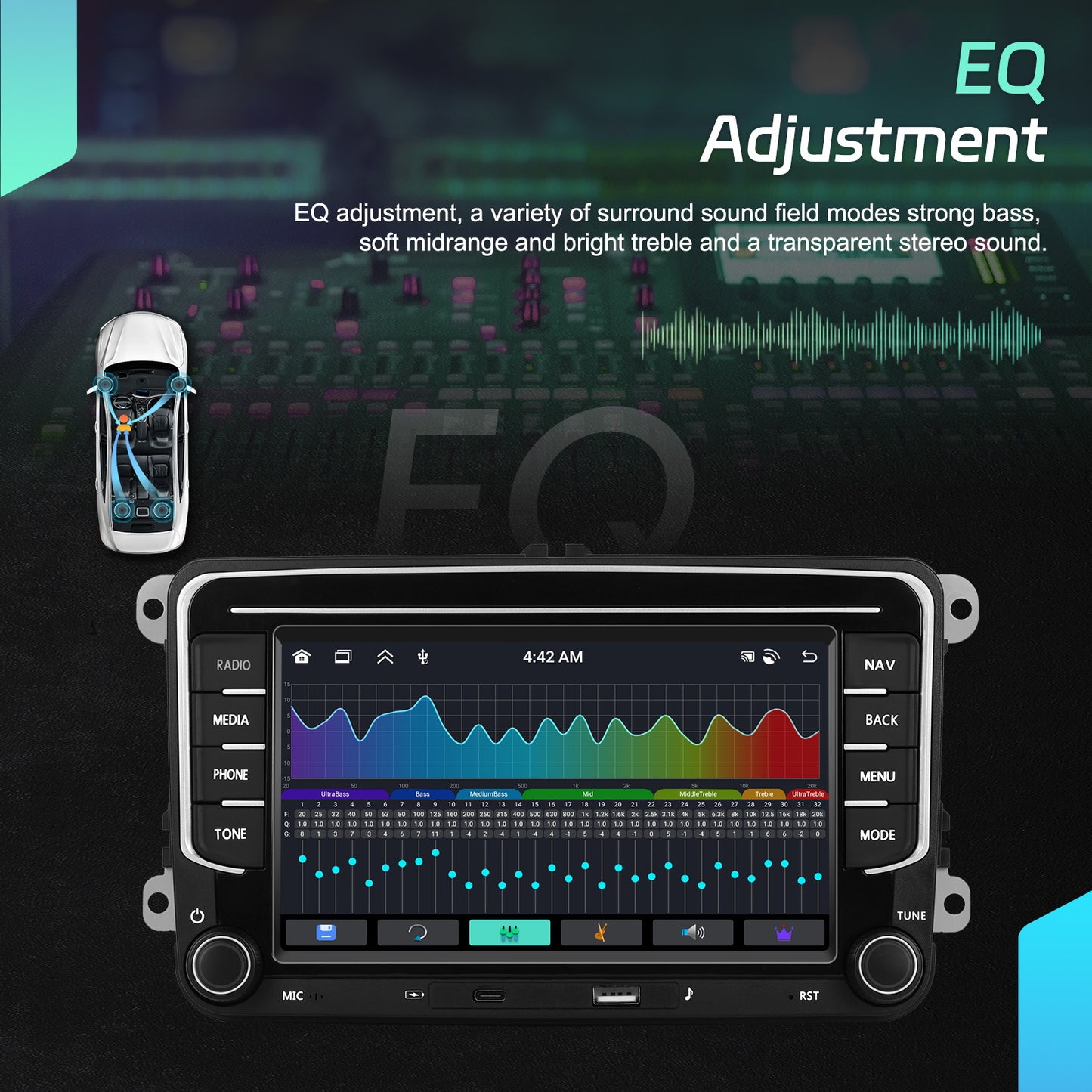 Android 15 Car Radio – Autoradio – Multimedia Systeem – Navigatiesysteem – Touchscreen Radio – 7 Inch Scherm – 6 GB RAM & 128 GB Opslag