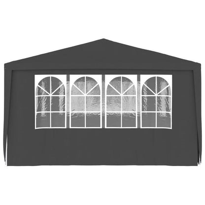 Feesttent – Partytent – Paviljoen – Tuinent – Tuintent – 4x6 meter – Waterdicht 90 g/m² PVC – Inclusief Zijwanden – Antraciet