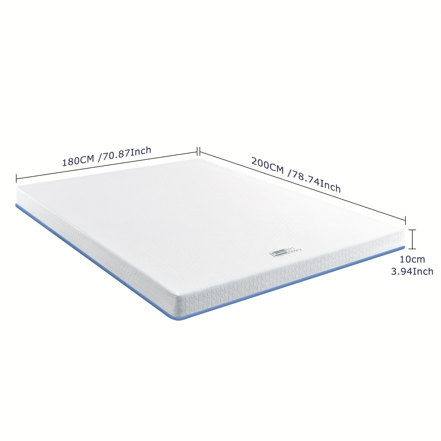 BedStory Gel Topper 10cm Mattress Topper 90x200 140x200 160x200 180x200cm Made Of Gel, H2&H3 Double Hardness Of Degree Topper with Breathable Cover for Caravan Sofa Bed Box Spring Bed
