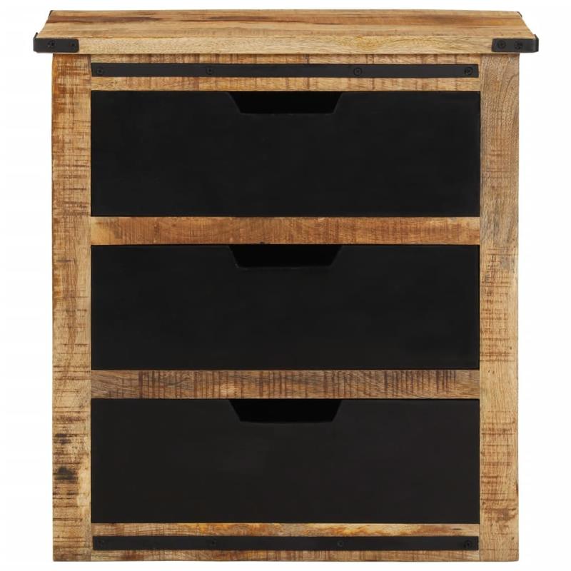 3-Drawer Dining Cabinet with Lockable Doors - Heavy-Duty Wood Construction, 55x35x60cm Modern Farmhouse Style Storage Cabinet for Kitchen, Dining Room, Living Room, Entryway - Easy Assembly Required