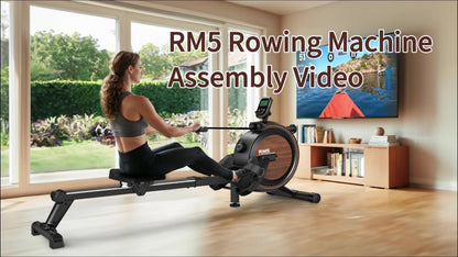 Magnetische Roeimachine – Roertrainer – Roeiapparaat – Fitness Roeimachine – Indoor Rower – 16 Verstelbare Weerstanden – Max. Gewicht 150 kg – Mat Zwart