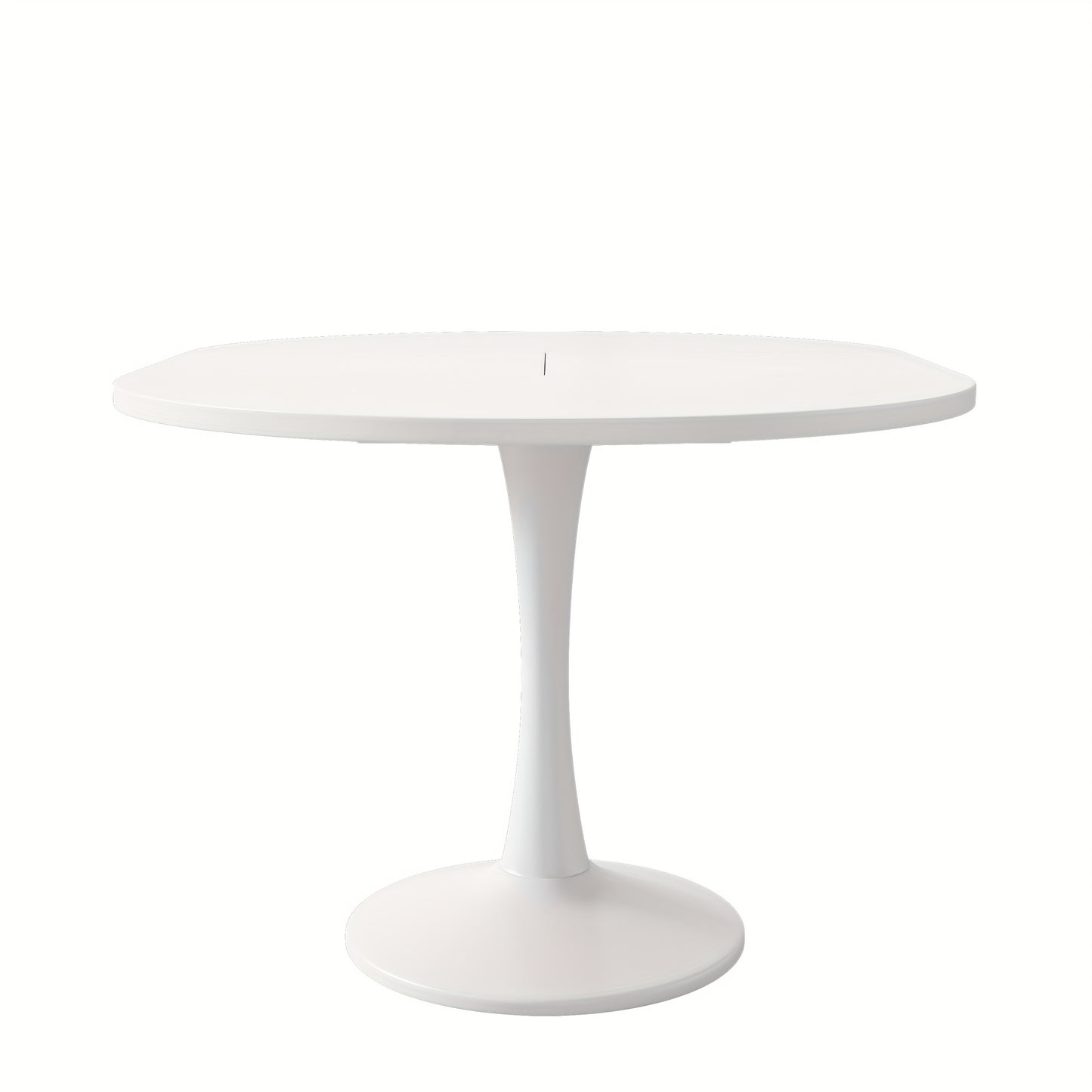 Uitklapbare Eettafel – Uitschuifbare Tafel – Opklapbare Keukentafel – Multifunctionele Tafels – Ruimtebesparend Design – Wit Ovaal Blad – Zwarte Metalen Poten – Stabiel & Eenvoudig Gemonteerd