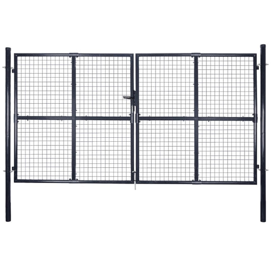 Tuinpoort – Tuinafscheiding – Hek – Tuindeur – Erfafscheiding – Gegalvaniseerd Staal – 200 cm Breed – Roestvrij – Weerbestendig