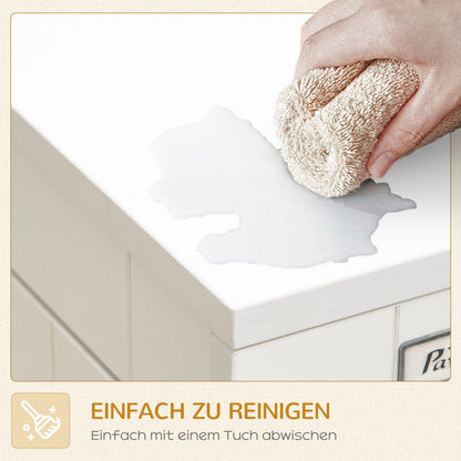 Hondenbench – Hondenkooi – Hondenhok – Hondenbench Met Tafelblad – Hondentafel – Wit/Zwart – Met Zacht Kussen – 2 Deuren – 94 x 60 x 71,5 cm
