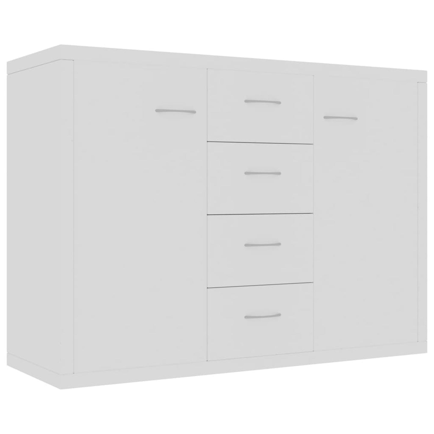 Sideboard White 88x30x65cm Engineered Wood Side Cabinet Organizer Storage Cabinet Storage Box for Bedroom, Living Room, Bathroom, Home Furniture