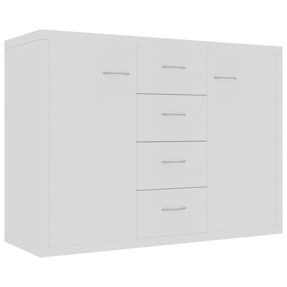 Sideboard White 88x30x65cm Engineered Wood Side Cabinet Organizer Storage Cabinet Storage Box for Bedroom, Living Room, Bathroom, Home Furniture