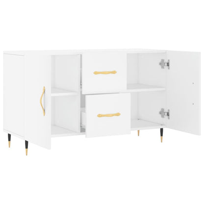 Classic Sideboard – Wit Dressoir – Opbergkast – Kastje – Buffetkast – 100x36x60 cm – Engineered Wood Met Plastic Achterkant