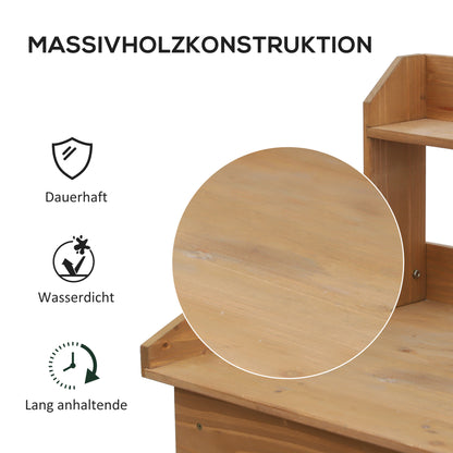 Tuinwerktafel – Plantentafel – Bloementafel – Tuinbureau – Werkbank – Grenenhout – Wasbak Ingebouwd – Werkhoogte 90 cm