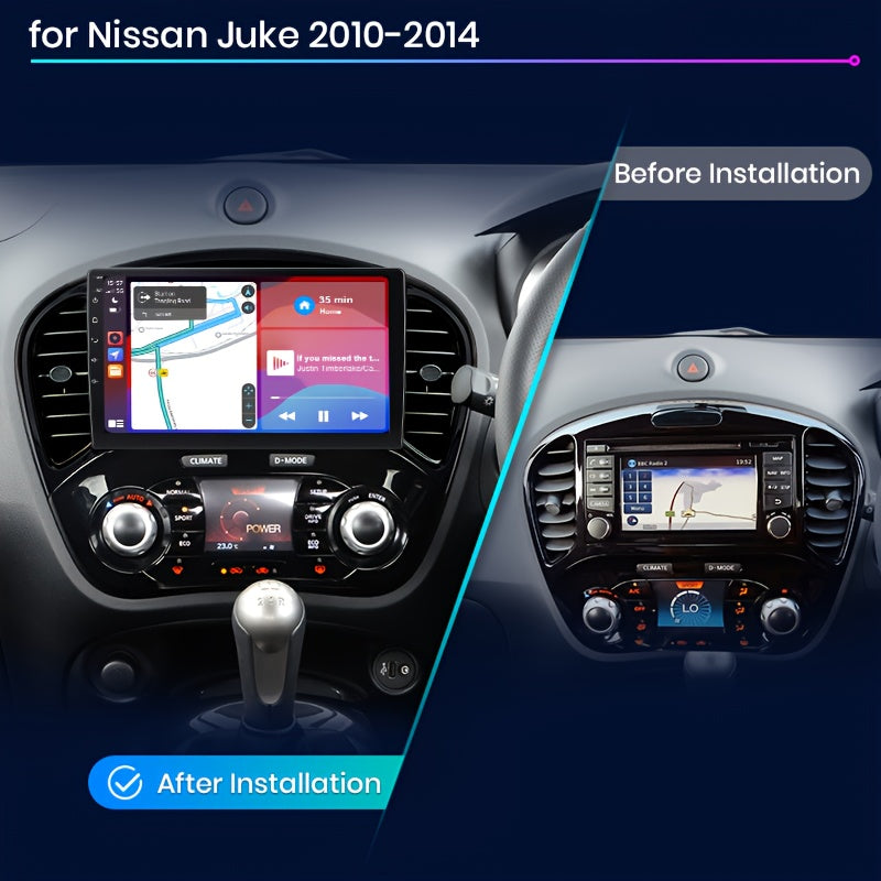 Multimedia Speler Nissan Juke – Autoradio – 2-DIN Headunit – Touchscreen Systeem – GPS Navigatie – 9 Inch IPS Scherm – 4G Connectiviteit – Draadloze CarPlay & Android Auto