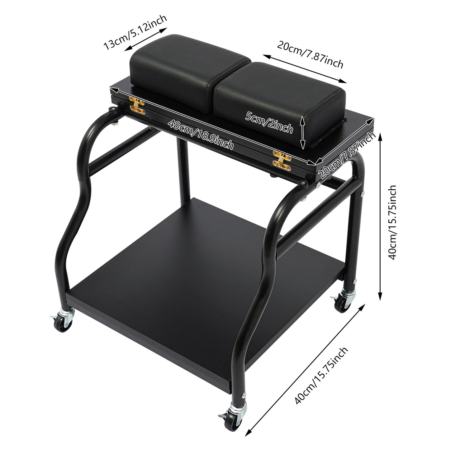 Salon Trolley Cart – Salonwagen – Beauty Trolley – Werkstation – Opbergwagen – Verstelbare Hoogte – 4 Remmenwielen