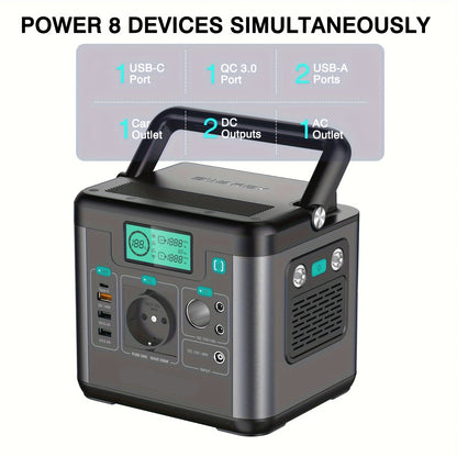 Draagbare Power Station – Mobiele Accu – Outdoor Batterij – Noodstroom – 222Wh Capaciteit – 65W USB-C PD