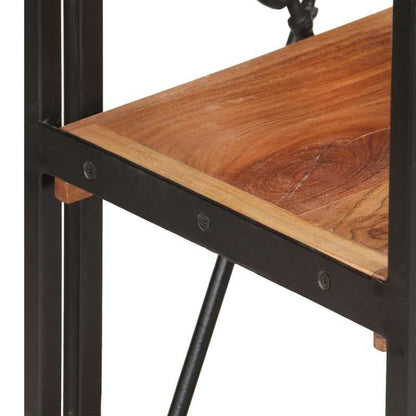 Bookshelf with 3 Shelves, Measuring 60X30X80 Cm, Made of Solid Acacia Wood, Standing Shelf