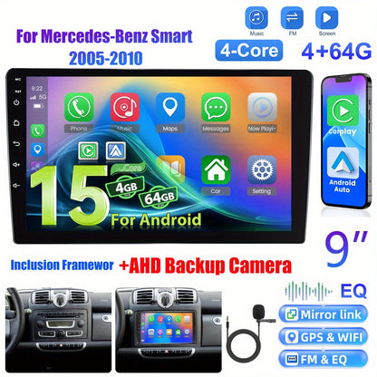 Android Autoradio – Multimedia Speler – Navigatie Systeem – Touchscreen Radio – Car Stereo – 9 Inch IPS Scherm – Wireless CarPlay & Android Auto – AHD Achteruitrijcamera & Stuurwielbediening Met Microfoon