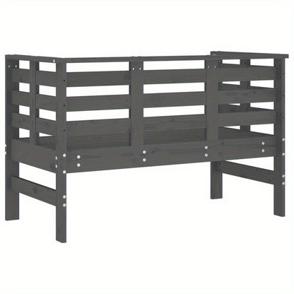Garden Bench 111.5X53X71 Cm Made of Solid Gray Pine Wood