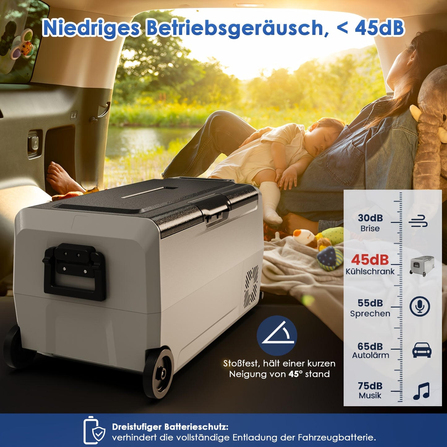 Car Refrigerator – Mobiele Koelbox – Mini Koelkast – Camper Koelbox – Compressor Vriezer – 32L Inhoud – Max/Eco Modus – Shockproof En Lekvrij Ontwerp