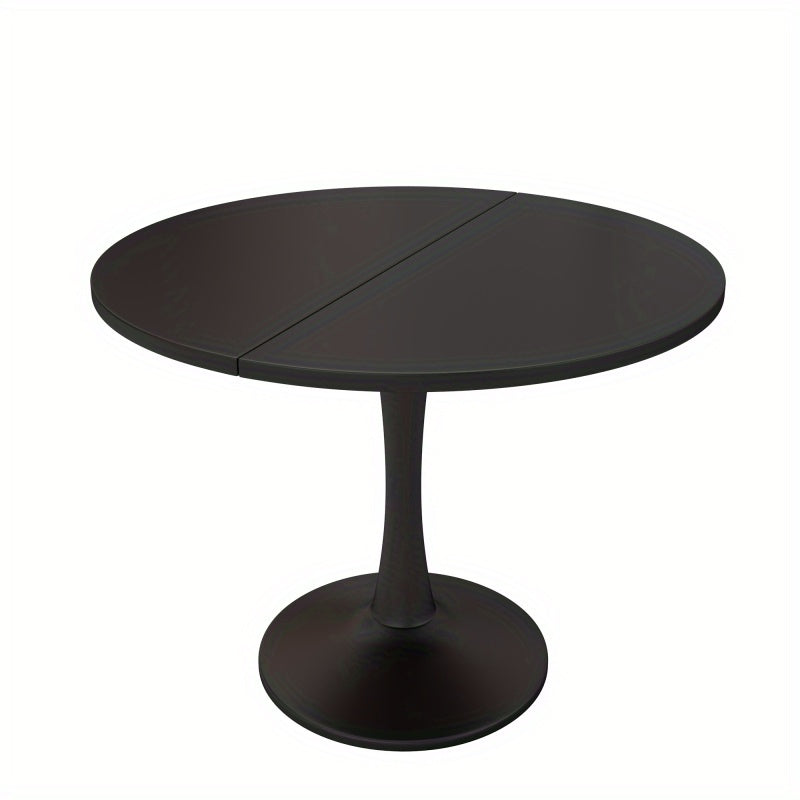Uitbreidbare Ovale Tafel – Eettafel – Koffietafel – Werktafel – Tafeltje – Zwart MDF – 100-140 cm Lengte – Stevig Tot 100 kg