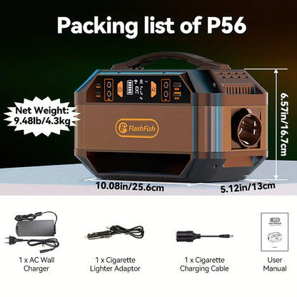 Powerbank – Draagbare Powerstation – Energie-opslag – Mobiele Oplader – Noodstroomvoorziening – 330W Continu Vermogen – 78.000 mAh Lithium Batterij – 230V Zuivere Sinusgolf Uitgang