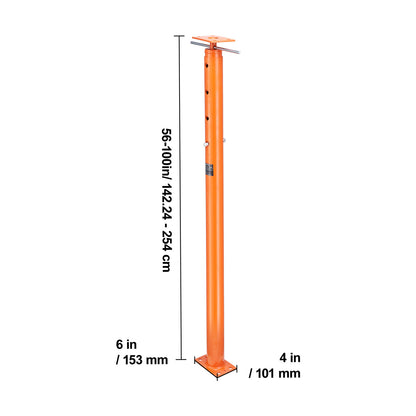 Verstelbare Stelpoot – Vloersteun – Balkensteun – Bouwsteun – Stelbalk – Instelbare Hoogte 142-254 cm – Max Belastbaar 8165 kg