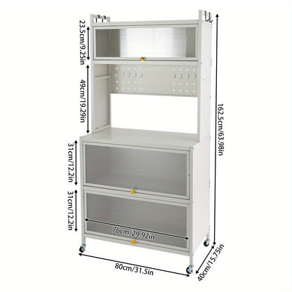 5th floor kitchen shelf 80cm - white,, Carbon Steel, White, Kitchen Counter Shelf, Kitchen Shelf Organizers And Storage, Spacesaving Solution, Home Organization, Compact Shelving, Modern Organizer, Rustresistant Material, Hig