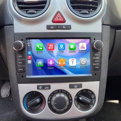 Android 14 Autoradio – 2-Din Carplayer – Multimedia Systeem – GPS Navigatie – Touchscreen Radio – 7-inch HD Display – WiFi & Bluetooth – Voor Opel Astra Corsa Vivaro