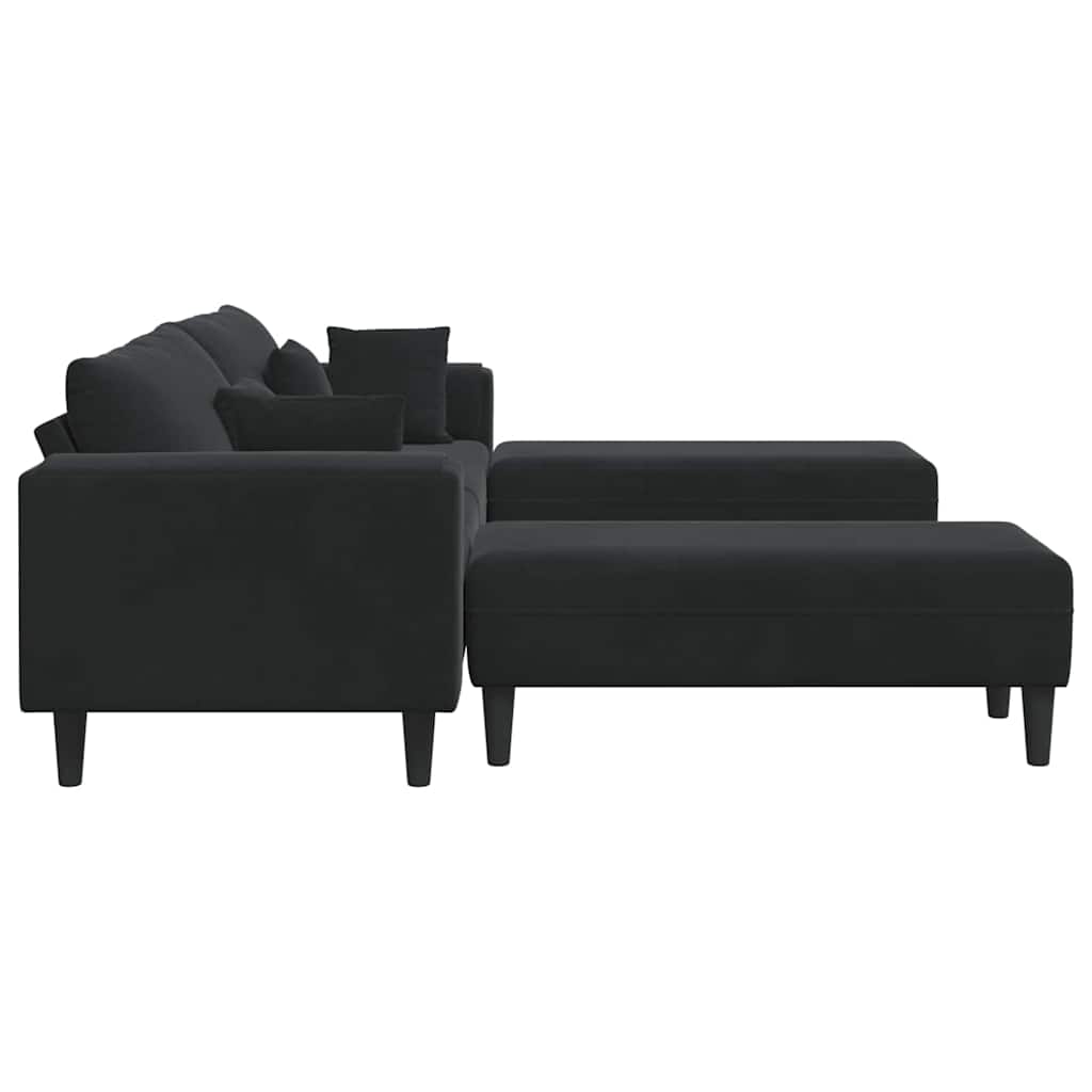 Velvet Bank – Fluwelen Sofa – Zitbank – Loungebank – Slaapbank – Zacht Fluweel – Stevig Houten Frame – Turquoise Zonder Ottoman