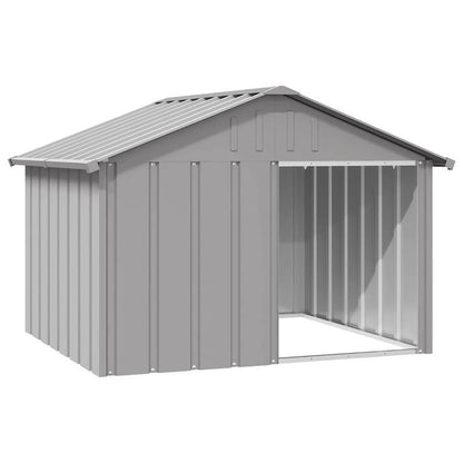 Hondenhok – Hondenhuis – Hondenkennel – Hondenkooi – Hondenverblijf – Verzinkt Staal – Weerbestendig – 116,5x103x81,5 cm – Grijs