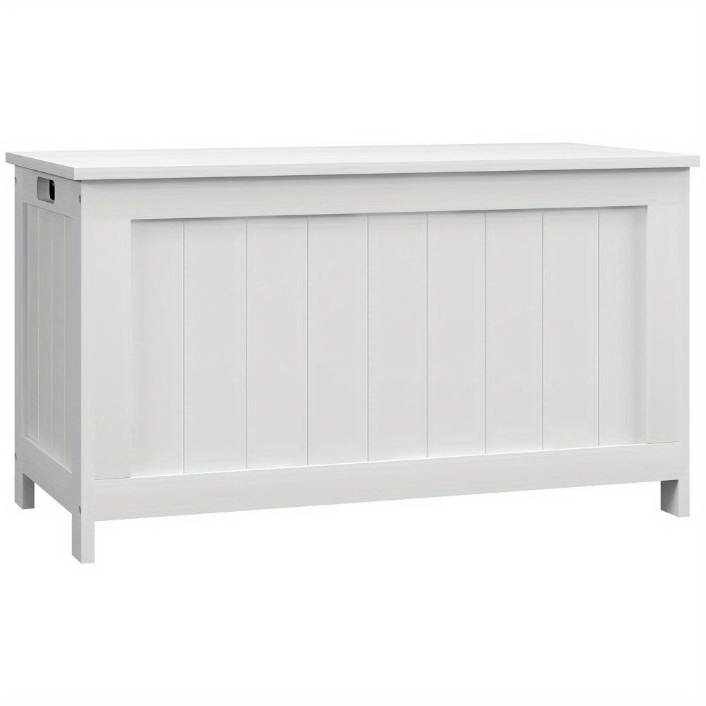 Opbergkist – Speelgoedkist – Opbergbak – Dekenkist – Opbergmeubel – Wit – Met Handgrepen – Flip-Top Deksel – 81 x 40 x 46 cm – Kunststof