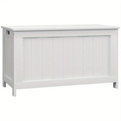 Opbergkist – Speelgoedkist – Opbergbak – Dekenkist – Opbergmeubel – Wit – Met Handgrepen – Flip-Top Deksel – 81 x 40 x 46 cm – Kunststof
