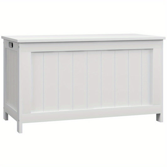 Opbergkist – Speelgoedkist – Opbergbak – Dekenkist – Opbergmeubel – Wit – Met Handgrepen – Flip-Top Deksel – 81 x 40 x 46 cm – Kunststof