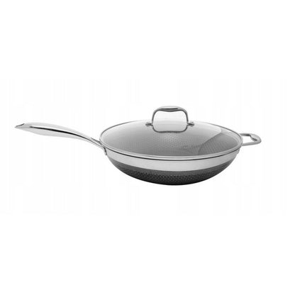 Wok with Lid, Cohersen Black Cube, 32cm, 5.1L, Non-Stick Coating