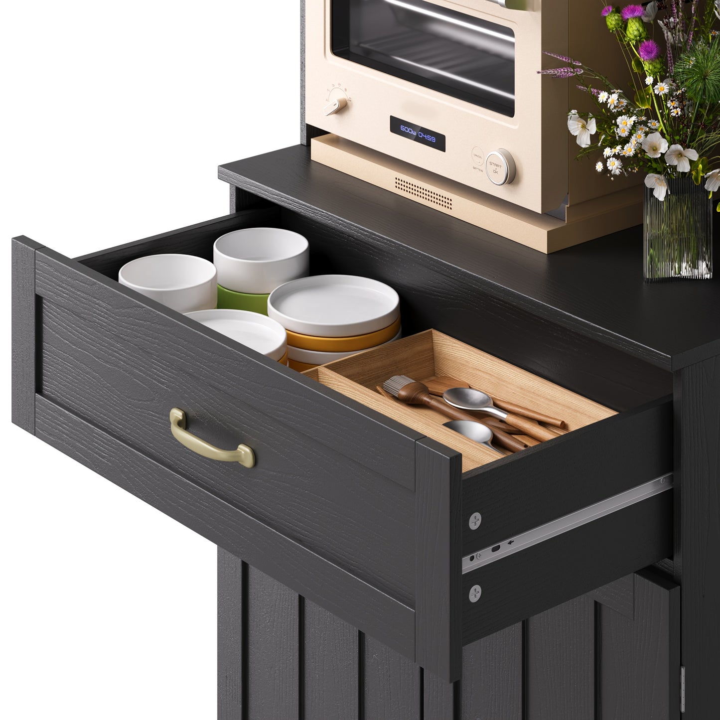 Bergkast – Opbergkast – Kast – Kledingkast – Dressoir – Witte kast – Grote capaciteit – Verstelbare planken – Stevig en duurzaam – Modern design
