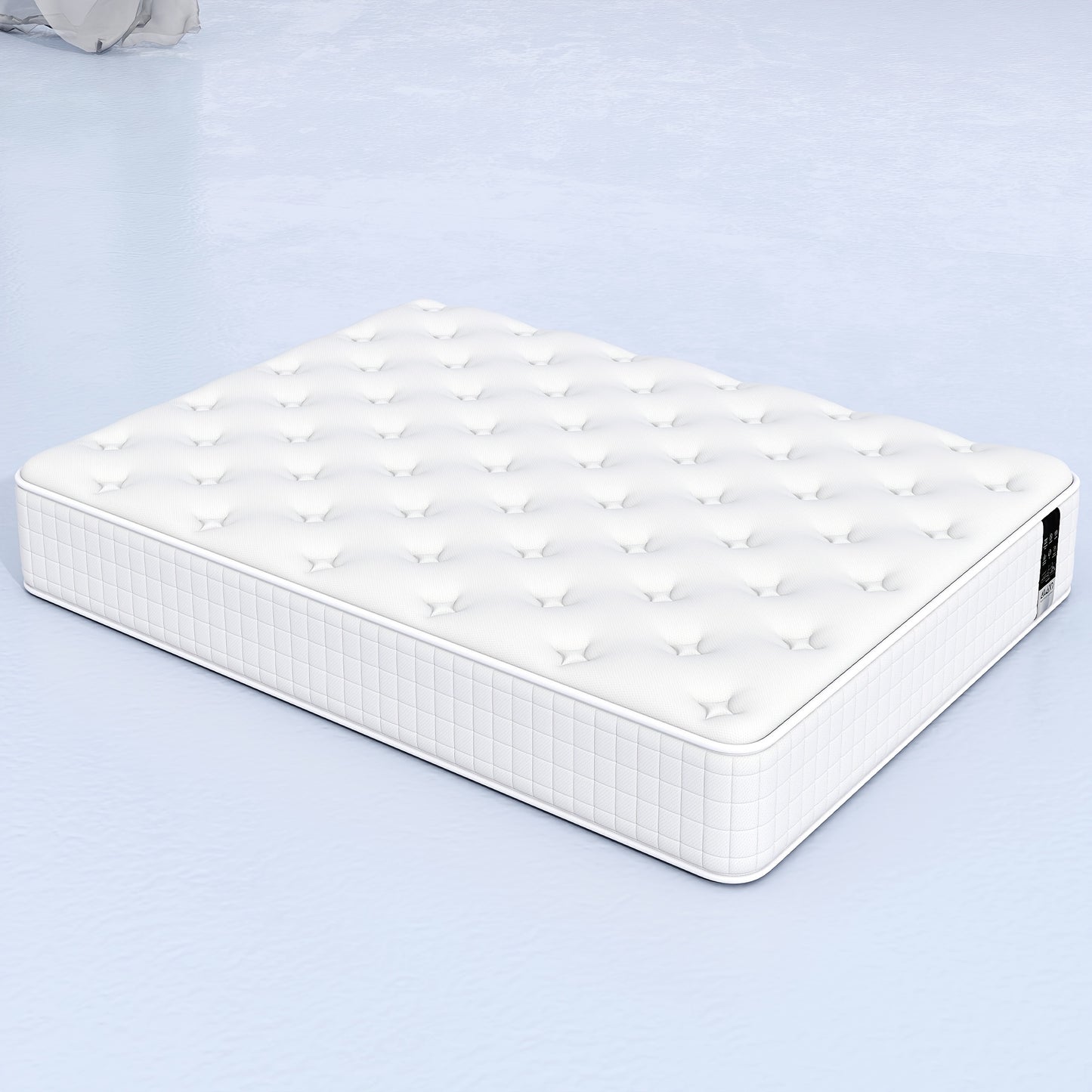 Single/Double Pocket Spring & Memory Foam Mattress with Cooling Gel - Medium Firm Bed, Motion Isolation, 7-Zone &, Individually Wrapped Springs Suitable for Back, Spinal, Sleep