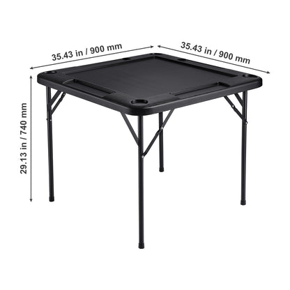 mahjongtafel – opvouwbare speeltafel – kaarttafel – domino tafel – speelkaarttafel – voor 4 spelers – inklapbaar en waterbestendig HDPE – roestvrijstalen frame