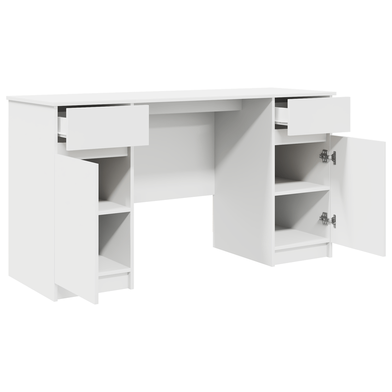 Bureau – Computertafel – Bureautafel – Werkplek – Kantoormeubel – Wit – 140x49x76 cm – Geperst Hout