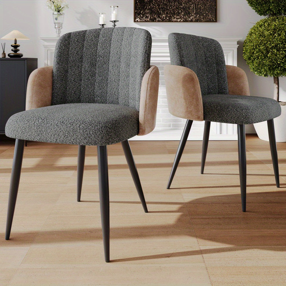 Eetkamerstoel – Stoel – Armstoel – Veloursstoel – Keukenstoel – Grijs Velours – Memory Foam Zitting – Verstelbare Voorpoten