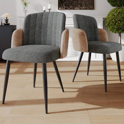 Eetkamerstoel – Stoel – Armstoel – Veloursstoel – Keukenstoel – Grijs Velours – Memory Foam Zitting – Verstelbare Voorpoten