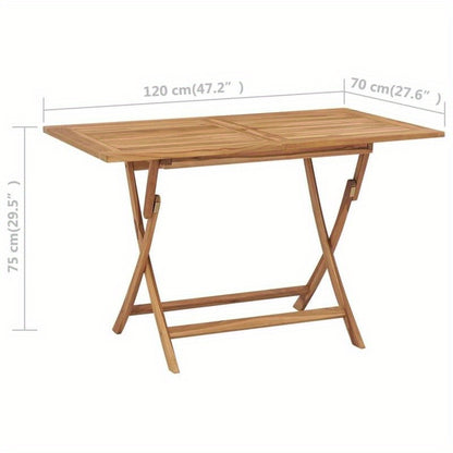 Tuintafel – Tuintafel Eettafel – Klaptafel – Bijzettafel – Opvouwbaar – Weerbestendig Polyether – 120x70x75 cm