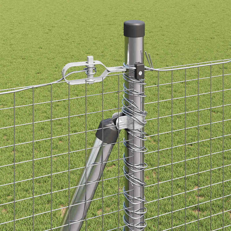 Durable Silver Steel Fence Posts Measuring 1.4 by 10 Meters.
