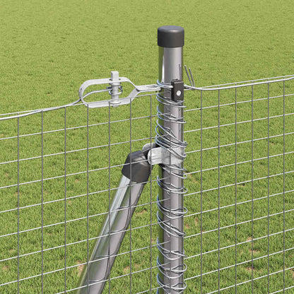 Durable Silver Steel Fence Posts Measuring 1.4 by 10 Meters.