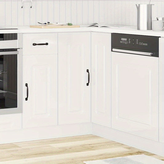 Keukenkast – Opbergkast – Hoekkast – Keukenonderkast – Buffetkast – Hoogglans Wit – Ruimtebesparend – Duurzaam Stevig Frame
