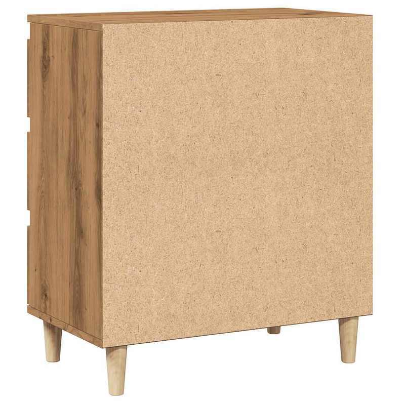 Sideboard 60X35X70 Cm Bewerkt Wood Artisanaal Oakkleur Removable Storage Practical