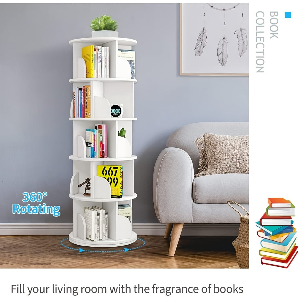 Boekenkast – Boekplank – Opbergkast – Vakkenkast – Wandrek – 5-laags Vrijstaand – Eikenhoutlook – Compact 40x159 cm