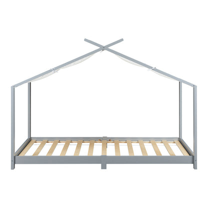 Huisbed Kind – Kinderbed – Bedhuis – Speelbed – Slaaphuis – 90x200 cm – Massief Grenenhout – Eenvoudige Montage