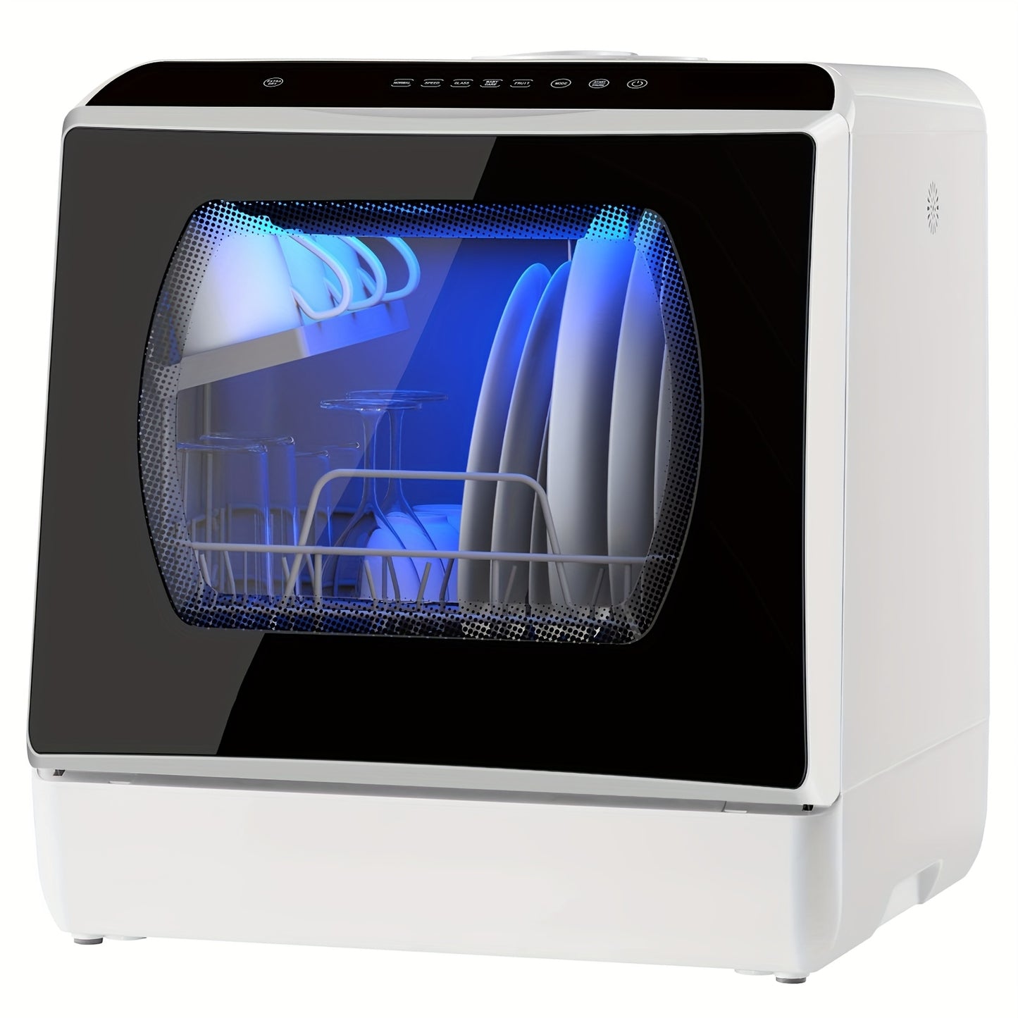 Compacte Vaatwasser – Vrijstaande Mini Vaatwasser – Aanrecht Vaatwasser – Kleine Vaatwasser – Camping Vaatwasser – 5+1 Wasprogramma’s – Ingebouwde 5L Watertank Met Warmelucht Droging