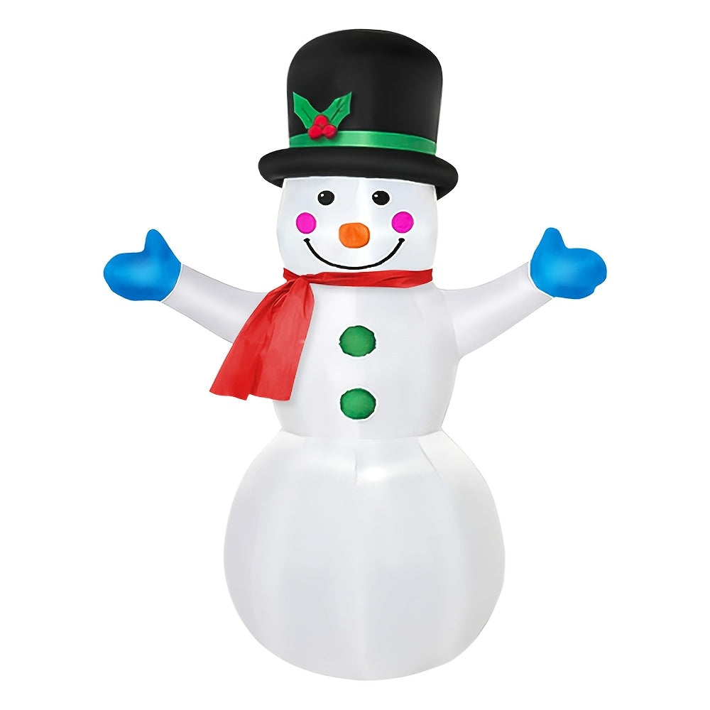 Opblaasbare sneeuwpop – Opblaasbare sneeuwman – Kerstversiering – Kerstdecoratie – Tuindecoratie – 120 cm hoog – Zelfstaand zonder elektriciteit – Stevig polyester – Inclusief pomp
