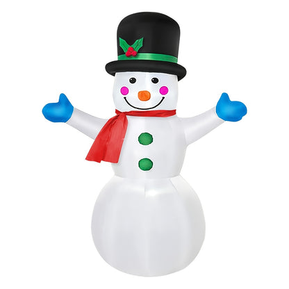 Opblaasbare sneeuwpop – Opblaasbare sneeuwman – Kerstversiering – Kerstdecoratie – Tuindecoratie – 120 cm hoog – Zelfstaand zonder elektriciteit – Stevig polyester – Inclusief pomp