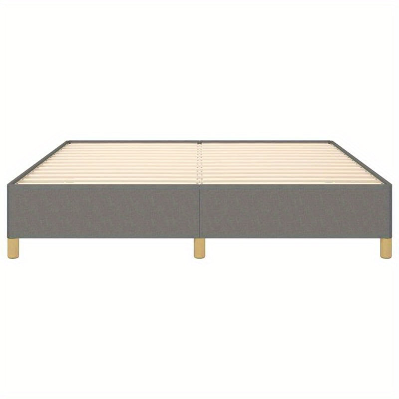 Dark Gray Spring Bed Frame 160x200cm in Fabric Practical, removable, suitable for all seasons