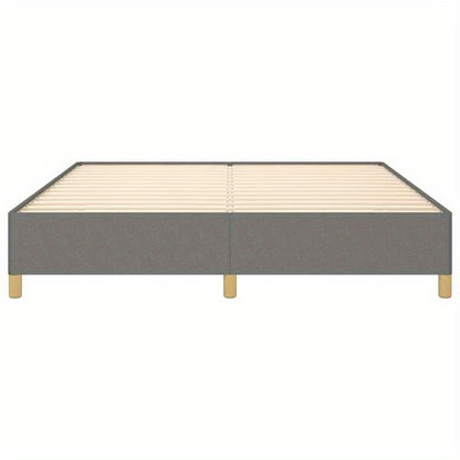 Dark Gray Spring Bed Frame 160x200cm in Fabric Practical, removable, suitable for all seasons